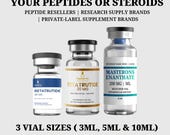 Custom Peptide Label Template, Printable Peptide Label,  3ml 5ml 10ml Vial Label, GLP1 Retatrutide Label, Canva Template, Instant Download