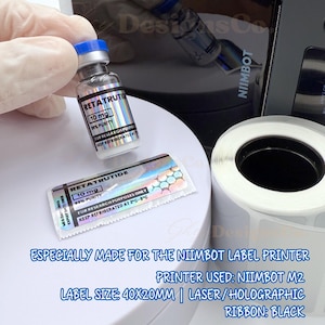 Niimbot Peptide Label Template, Retatrutide Peptide Label, Editable Niimbot Custom Peptide Label, 3ml Peptide Vial Label, Canva Template