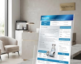 Weight Loss Peptide Therapy Guide Flyer, Retatrutide Cheat Sheet Template, Insulin Injection Therapy Flyer, Med Spa Flyer, Instant Download