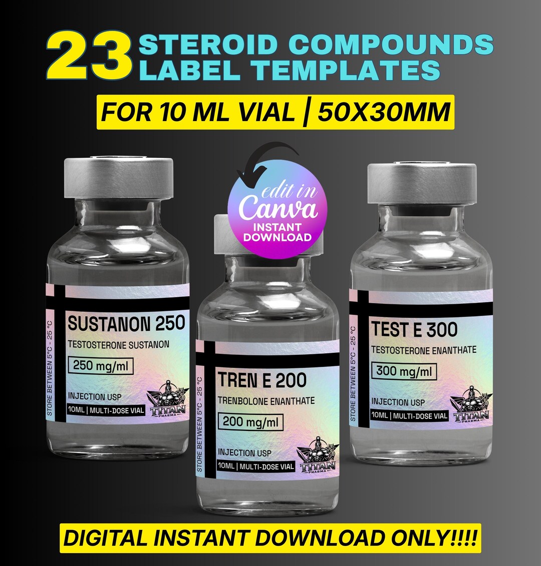 Testosterone Labels Testosterone Labels Template, Anabolic Steroid Label Template, Custom ...