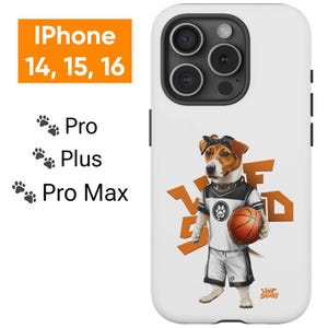Phone Case jack russell terrier, iphone case, iphone 14 case, iphone 15 case, iphone 16 case, iphone 16 pro case, dog ornament, tough case