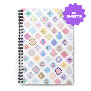 Labubu notebook, ruled line spiral notebook, gift for students, funny school supplies, gift for labubu lovers, gift for labubu fan
