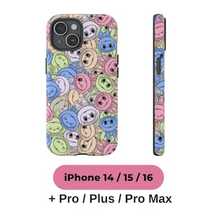 Labubu phone case, tough case, iphone case, iphone 14 case, iphone 15 case, iphone 16 case, iphone 16 pro case, gift for labubu lovers