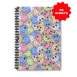Labubu notebook, ruled line spiral notebook, gift for students, funny school supplies, gift for labubu lovers, gift for labubu fan