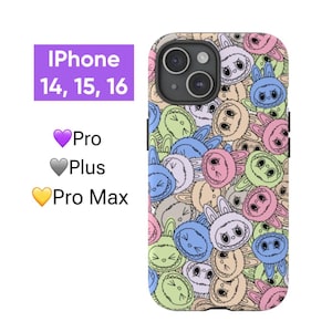 Labubu phone case, tough case, iphone case, iphone 14 case, iphone 15 case, iphone 16 case, iphone 16 pro case, gift for labubu lovers