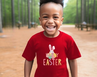 Happy Easter shirt, Kids shirt, easter bunny shirt, cute easter shirt, kids clothing, easter egg shirt