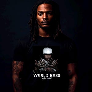 Dancehall's World-baas Vybz! Dancehall-merchandise, T-shirt Boss, Wereldbaas, Caraïben, West-Indisch, Kartel