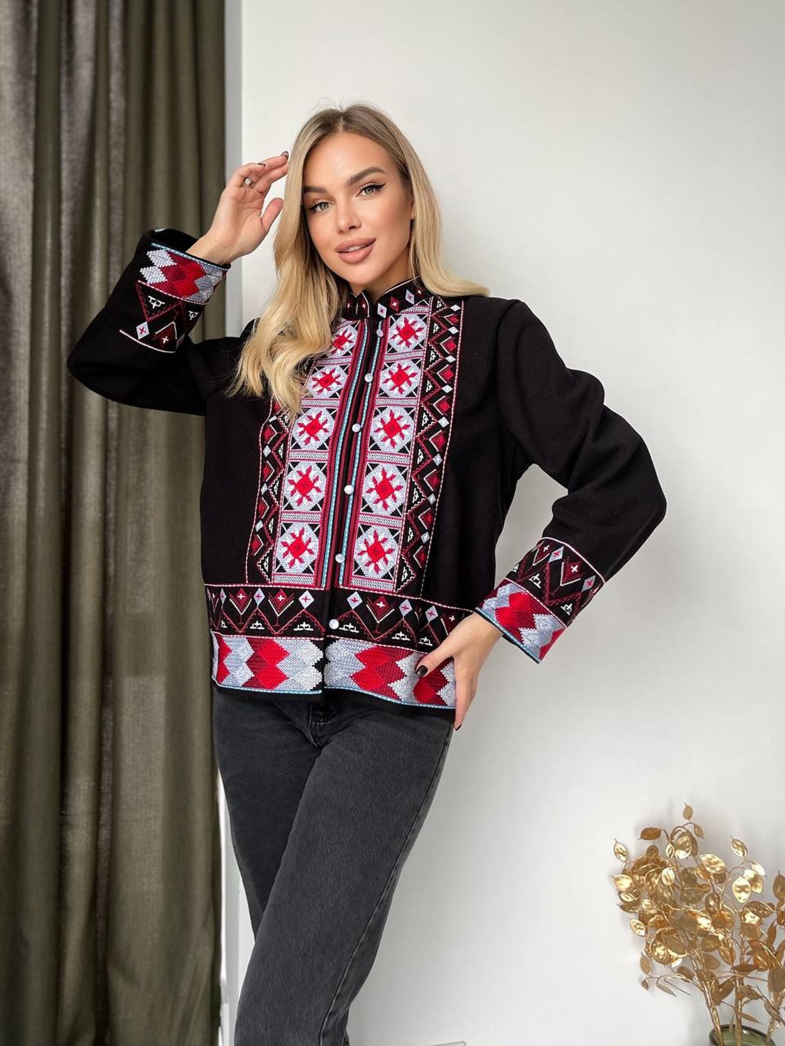 Ukrainian Embroidery,ukrainian Jacket,embroidered Jacket,national