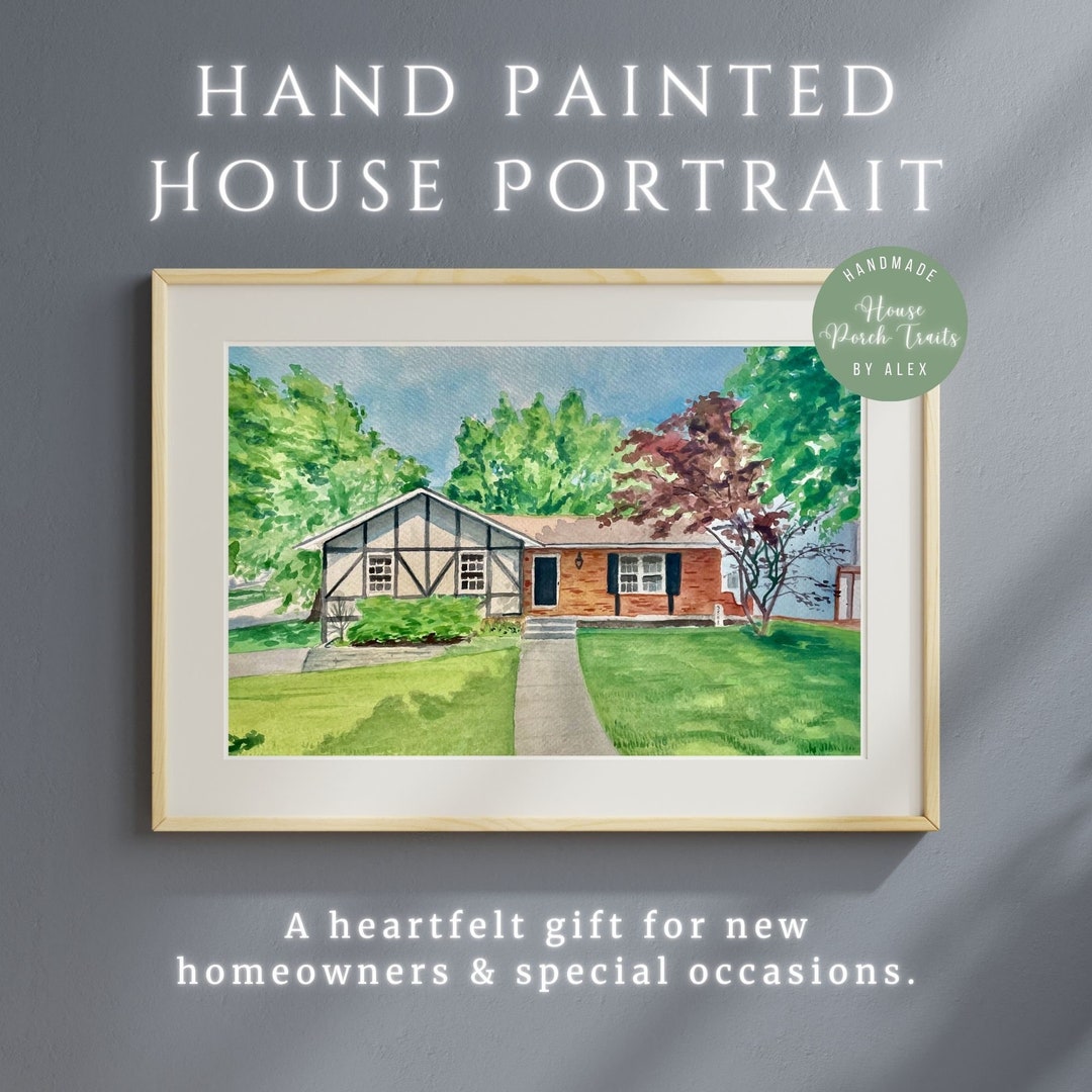 Custom House Portrait in Watercolor – Personalized Home Gift - Etsy