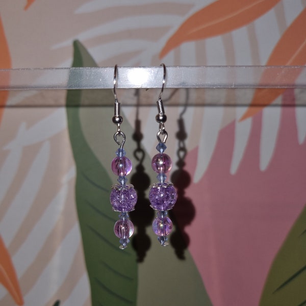 Handmade Beaded Earrings - 925 Silver Hookwires - Multiple Colours Available