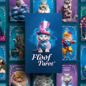 Deck de tarot chats et chatons / Tarot des troupeaux / 78 cartes / Guide / Boîte magnétique