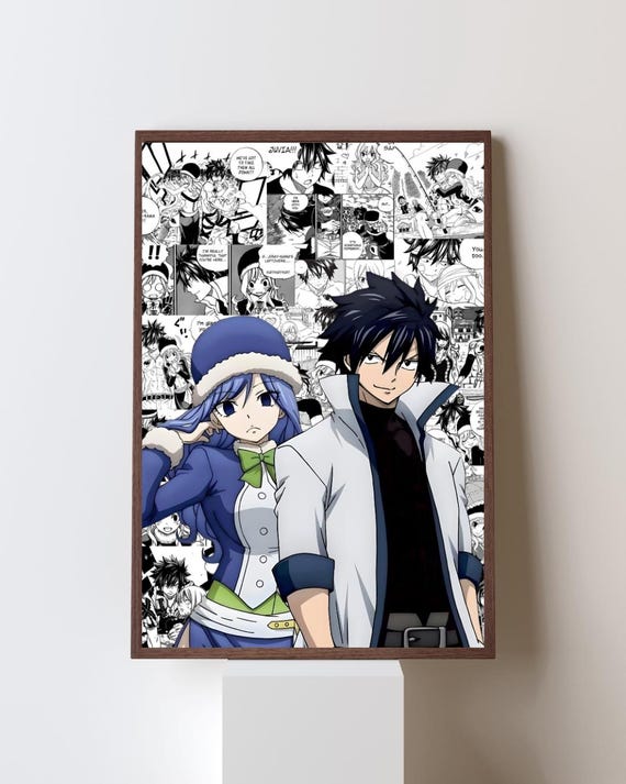 Fairy Tail “gruvia” Wall Print | Gray Fullbuster & Juvia Lockser