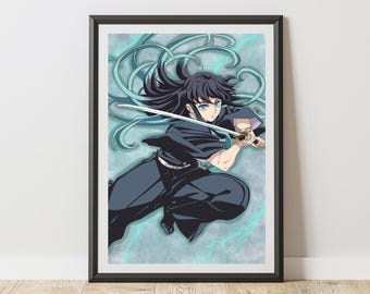 Muichiro Tokito Art Print | Demon Slayer, Anime Wall Decor
