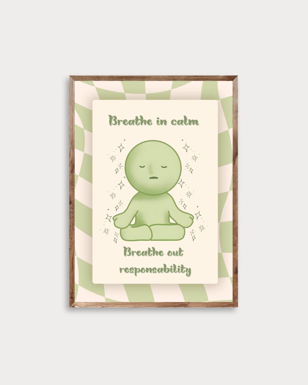 アート〜you are smiie is...〜 Smiski Meditating Print: Funny Quote Wall Art (unframed) - Etsy