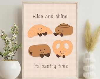 Pastry Art Print – Jellycat-Inspired Kitchen Decor
