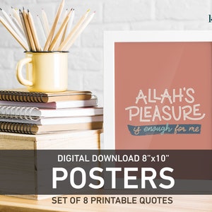 Affiches islamiques Affirmations positives musulmanes Impressions de cartes Sukoon | Téléchargement numérique