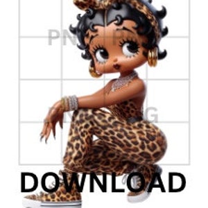 Betty Boop Download, Betty Boop PNG, Betty Boop Sublimation Design, BettyBoop, Bougie png, Melanin Betty Boop, Digital Download