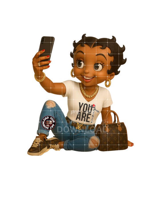 Boss Babe Png Female Empowerment Png Self Love Png Black Betty Boop  Bougie png Betty Boop lv design Png sublimation dtf purse png B1
