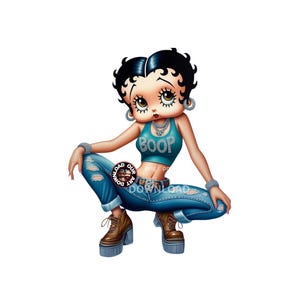 Png new 2025 tshirt design png Boop Download Boop PNG Betty Boop design Png Betty powerful black girl girls png sublimation dtf png