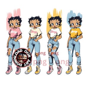 Trendy design Betty Boop Download Betty Boop PNG, Betty Boop Sublimation Design Betty Boo shirt Streetwear shirt Coquette