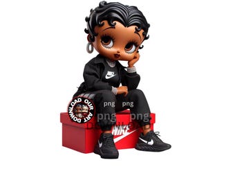 Sneaker png Sneakerhead png Betty Boop Digital Only PNG girl power png sublimation dtf  sneaker head y2k  Png Fitness png Workout Shirt png