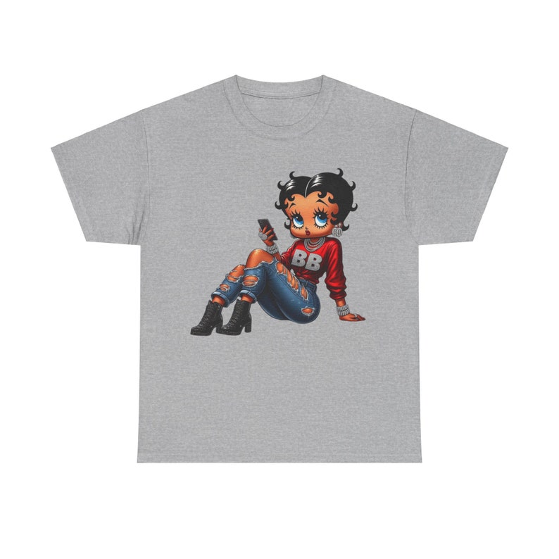 Streetwear Betty Boop, Black Betty Boop, Betty Gear, Betty Girl, Betty Boop Tshirt, Unisex Heavy Cotton Tee image 5