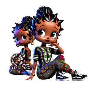 Black Girl Magic Streetwear tshirt design png Boop Download Betty Boop design BettyBoop Powerful black girl black girl png