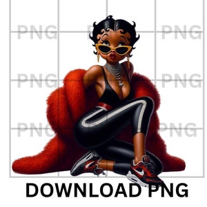Betty Boop Download, Betty Boop PNG, Betty Boop Sublimation Design, BettyBoop, Bougie png, Melanin Betty Boop, Digital Download