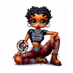 Png new 2025 tshirt design png Boop Download Betty Boop PNG Black Betty Boop design Png Betty powerful black girl coquette girls png afro