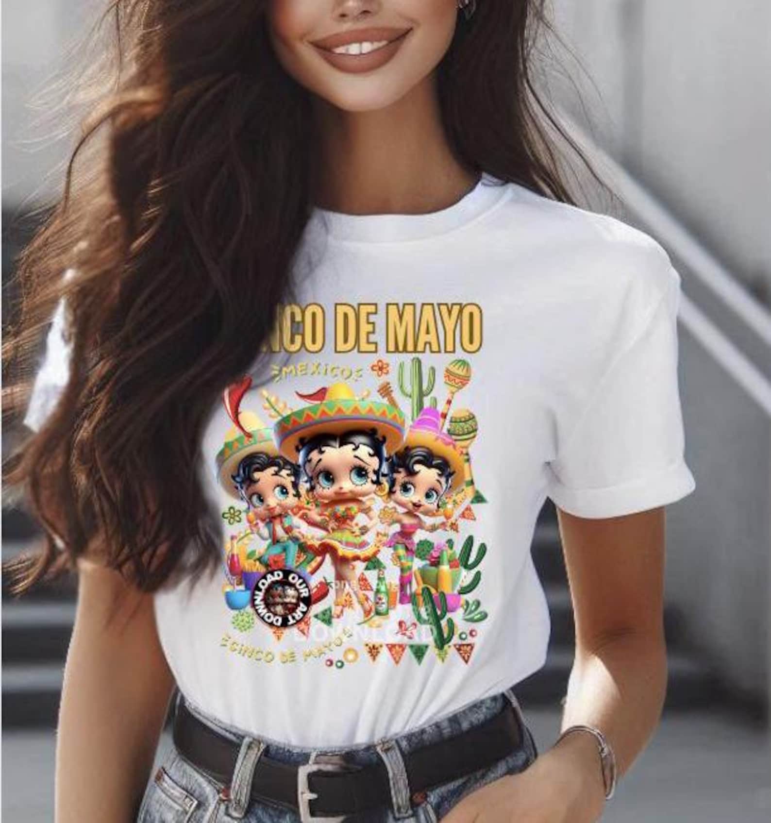 Cinco De Mayo Betty Boop PNG: Hispanic Girl Sublimation (high ...