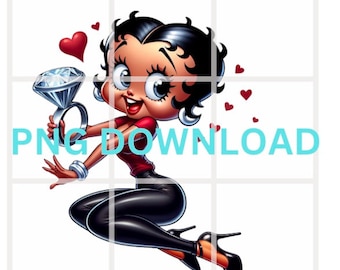 Engagement, Png Engaged, Engagement Ring, Betty Boop Download, Black Betty Boop, BettyBoop Png, Betty Boop Design, Engagement Announcement