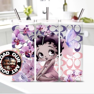 Melanin Betty Boop dtf png Streetwear tshirt design png Boop Download Betty Boop png high resolution Tumbler Curvy woman diva mom gift b1 image 6