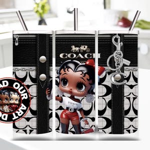 Urban t-shirt png, PNG Black Betty Boop, Tumbler Betty Boop, Personalize Tumbler Wrap Betty Boop, streetwear png image 7