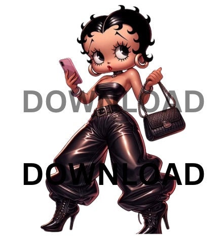 Betty Boop Download, Betty Boop PNG, Betty Boop Sublimation Design