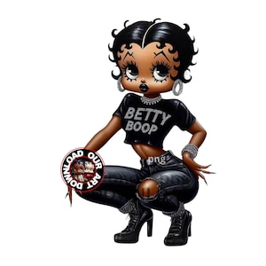 Png new 2025 tshirt design png Boop Download Betty Boop PNG Betty Boop design Png Betty powerful black girl coquette girls png black girl