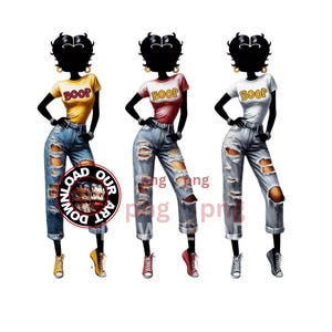 New 2025 tshirt design png Boop Download Betty Boop PNG Betty Boop design Png Betty powerful black girl coquette girl png black art download