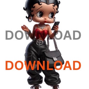 Streetwear tshirt design png, Boop Download, Betty Boop PNG, Betty Boop Sublimation Design, BettyBoop, Png Betty