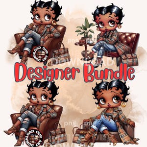 Designer Betty Boop Bundle Download Png Sublimation png Sticker Black Betty Boop PNG Download BettyBoop Tumbler png tshirt  png fashion