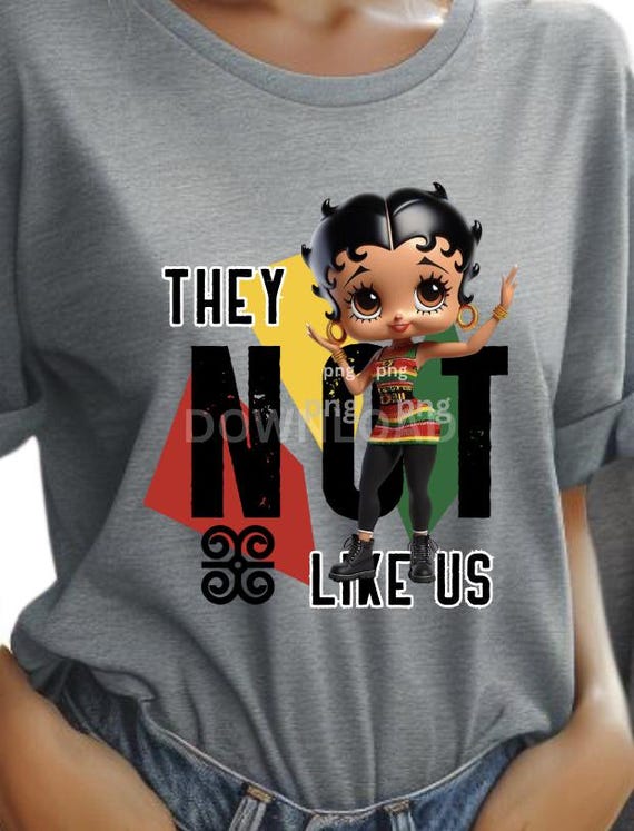 They Not Like Us Afro Artful Black Betty Boop Black Juneteenth Png