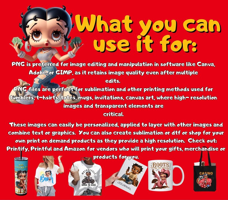 Urban t-shirt png, PNG Black Betty Boop, Tumbler Betty Boop, Personalize Tumbler Wrap Betty Boop, streetwear png image 2