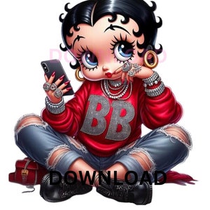 Betty Boop Download, Betty Boop PNG, Betty Boop Sublimation Design, BettyBoop