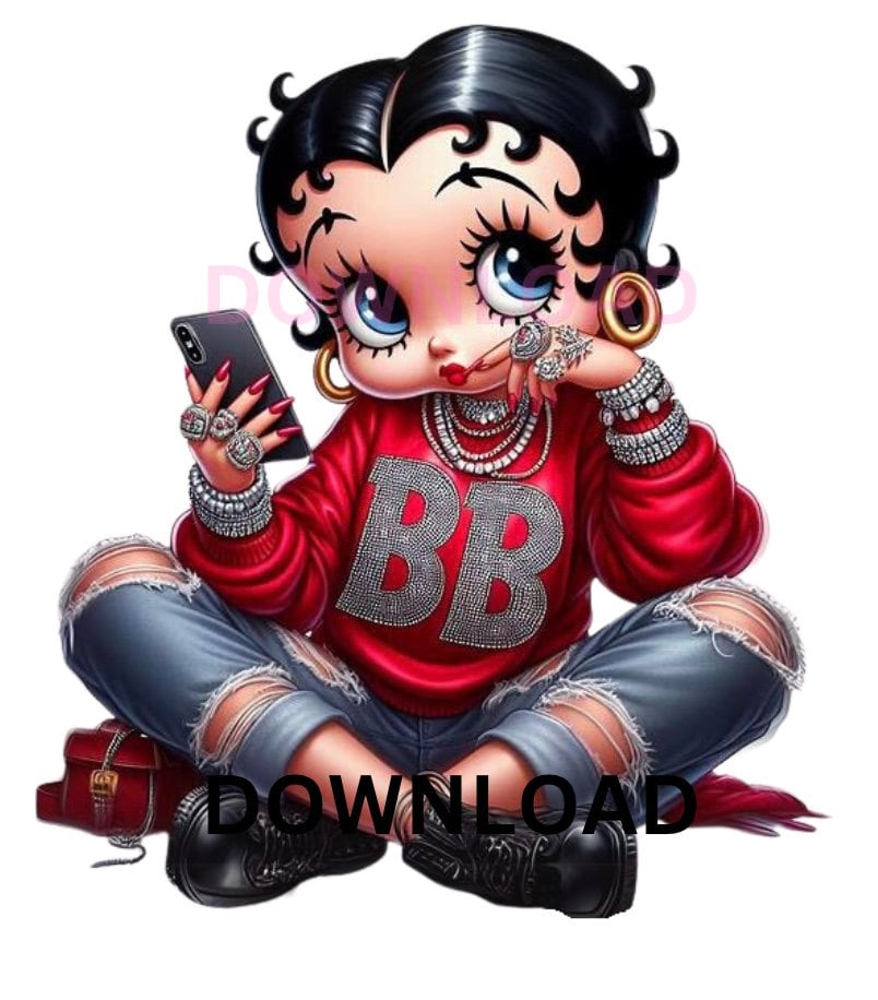Trendy Betty Boop Download Bettie Boop PNG, Betty Boop Sublimation