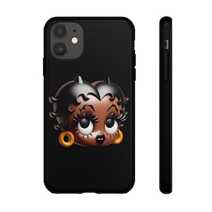 Black Betty Boop Case, iPhone 16 Case, Betty Boop iPhone Case, iPhone 13, 14, 15 case, Google Case, iPhone, Samsung phone case