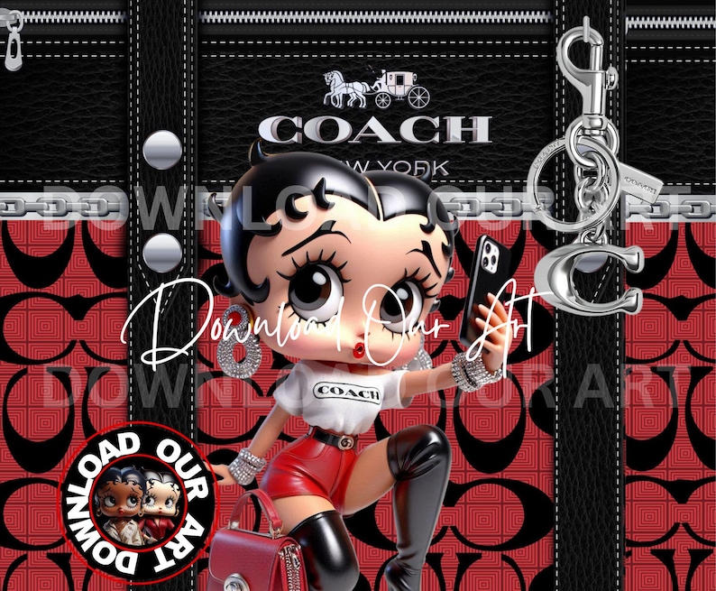 Betty Boop Charm Purse Tumbler Wrap: 20oz PNG Design (digital Download ...