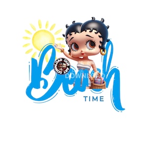 Dziewczyna na plaży Png nowy projekt koszulki 2025 png Betty Boop pobierz Betty Boop projekt Png Betty dziewczyna dziewczyna moc png sublimacja dtf wakacje png 1