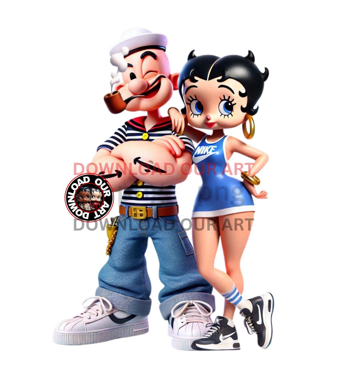 Betty Boop and Popeye - Etsy