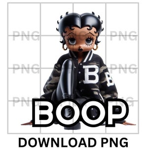 Weibliche Empowerment Png Selbstliebe Png schwarze Betty Boop Png Wrap Hip Hop Tshirt Dtf Afro Inspiration Black Art