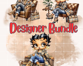Boss Babe Designer Bundle Pobierz PNG Sublimacja png dtf Naklejka Czarna Betty Boop PNG Pobierz dtf png projekt koszulki png Moda jesienna