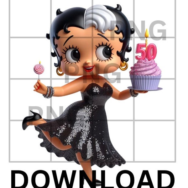 Diva birthday png, 50th Birthday Betty Boop Png, Party Shirt, Invitations Celebration, Clip art,Baby Boomer party, retire png