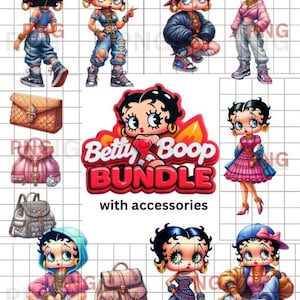 Bundle Betty Boop Png Download Png Sublimation png dtf Sticker Betty Boop PNG Download high definition digital only png fashion design